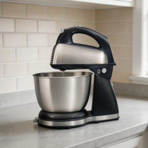 4-Qt Stand and Hand Mixer 6-Speed Black/Stainless